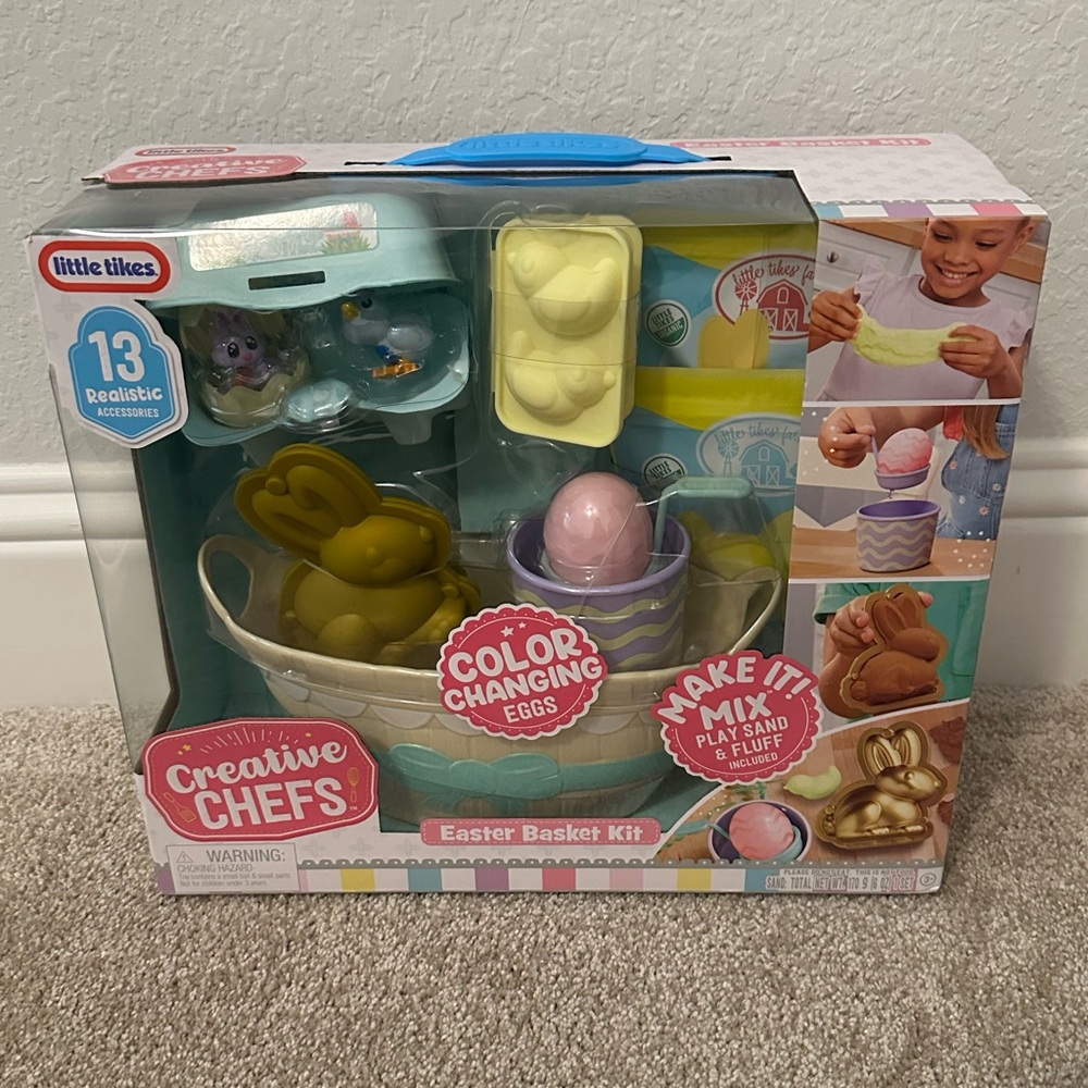 NEW Little Tikes Creative Chefs Easter Basket Kit with 12 Accessories, Ages 3+